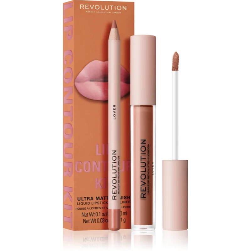Revolution Lip Contour Kit set za ustnice odtenek Lover 2 kos