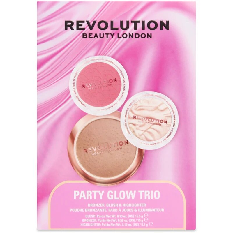 Revolution Party Glow Trio darilni set za osvetlitev kože 1 kos