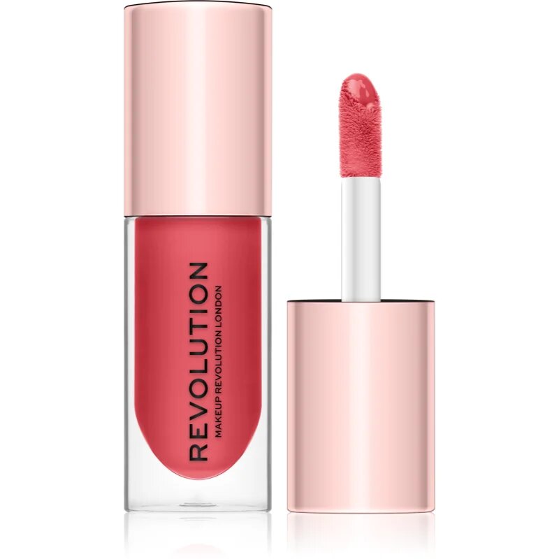 Revolution Pout Bomb sijaj za ustnice za večji volumen z visokim sijajem odtenek Peachy 4.6 ml
