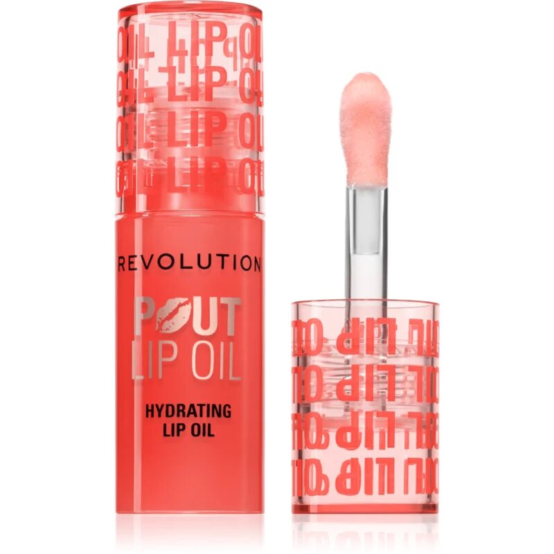 Revolution Pout Lip olje za ustnice z vlažilnim učinkom odtenek Peach 3 ml