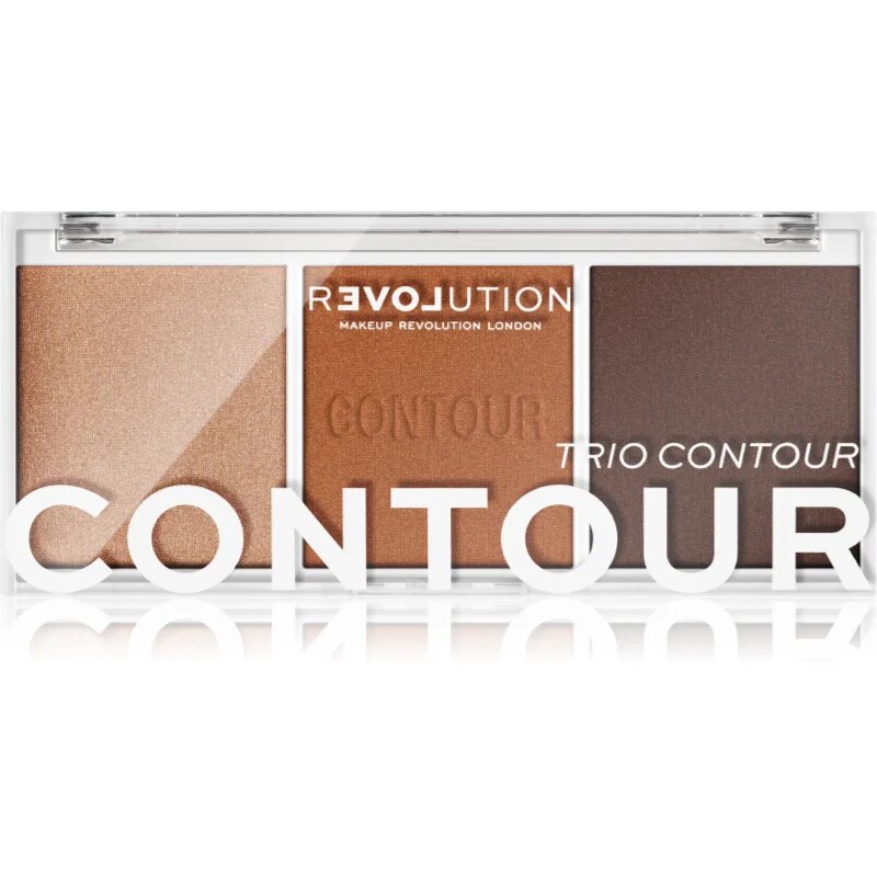 Revolution Relove Colour Play Contour Trio Palette paleta za konture obraza odtenek Bronze Sugar 6 g