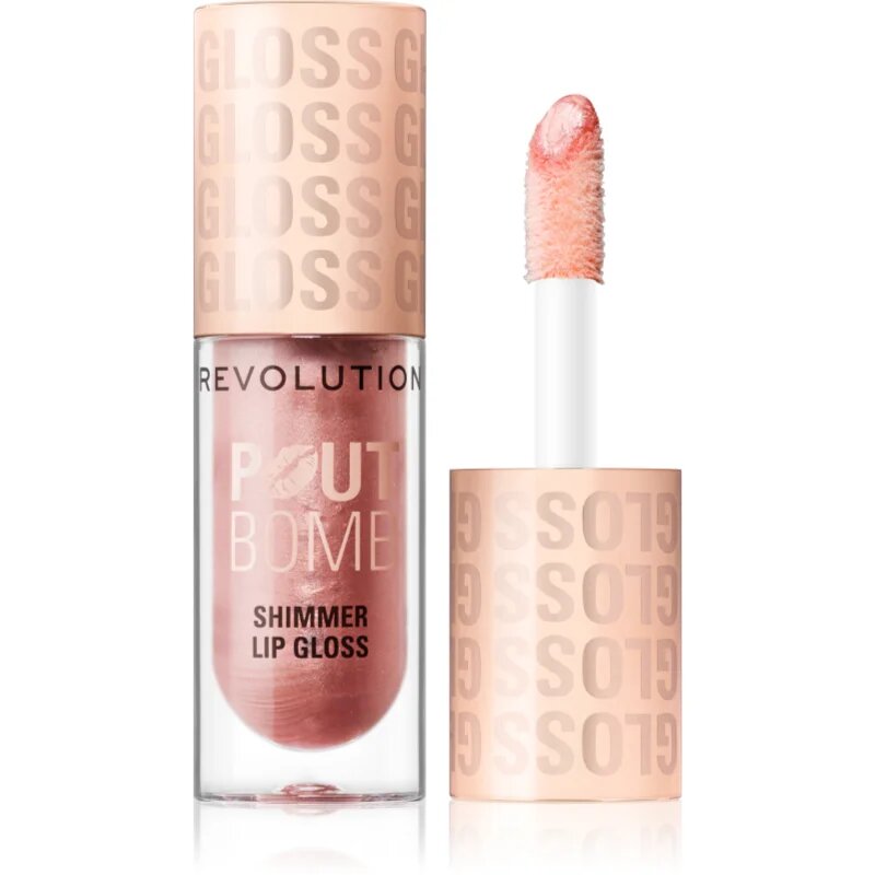 Revolution Shimmer Gloss bleščeči sijaj za ustnice odtenek Shine Pink 4.5 ml