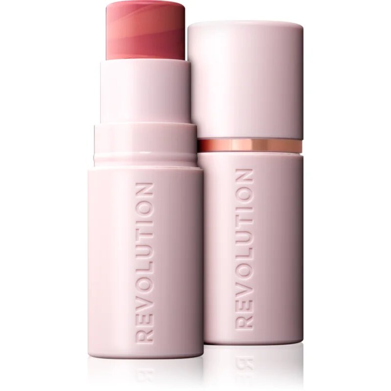 Revolution Skin Silk Blush Stick kremasto rdečilo v paličici odtenek Peachy Pink 4.5 g