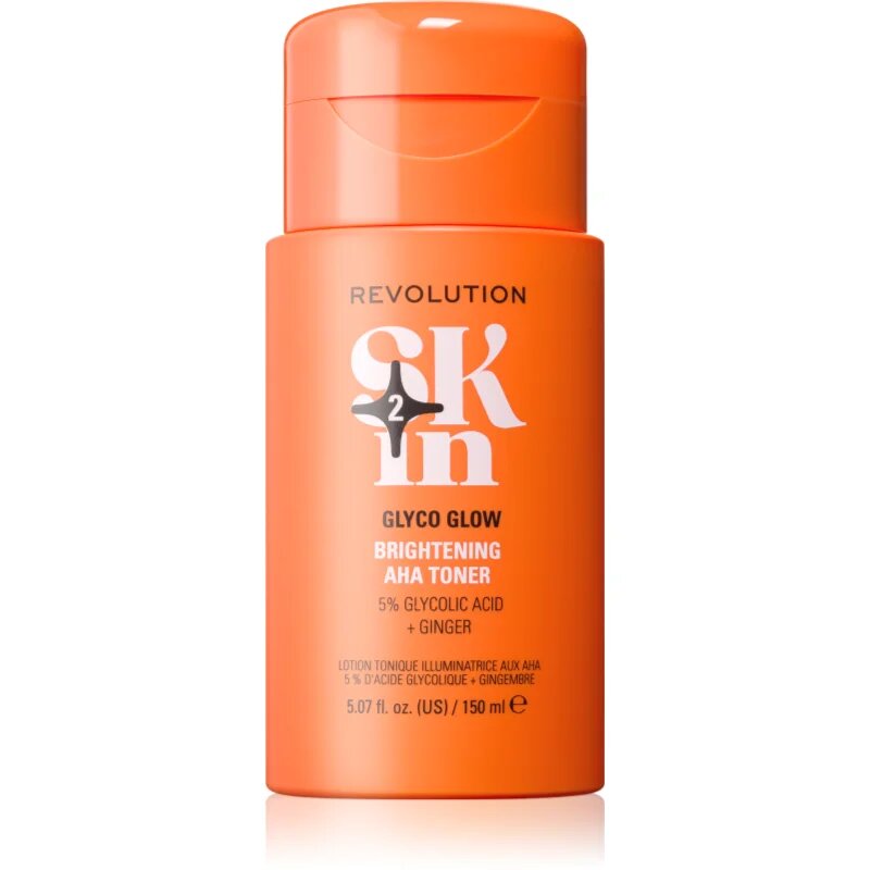 Revolution Skincare Be Bright Glow 5% Glycolic Acid Brightening AHA Toner posvetlitveni tonik 150 ml