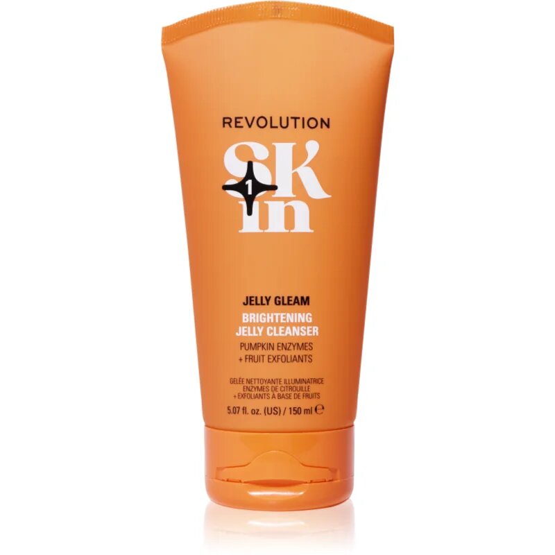 Revolution Skincare Be Bright Natural Fruit AHA Brightening Jelly Cleanser posvetlitveni čistilni gel 150 ml