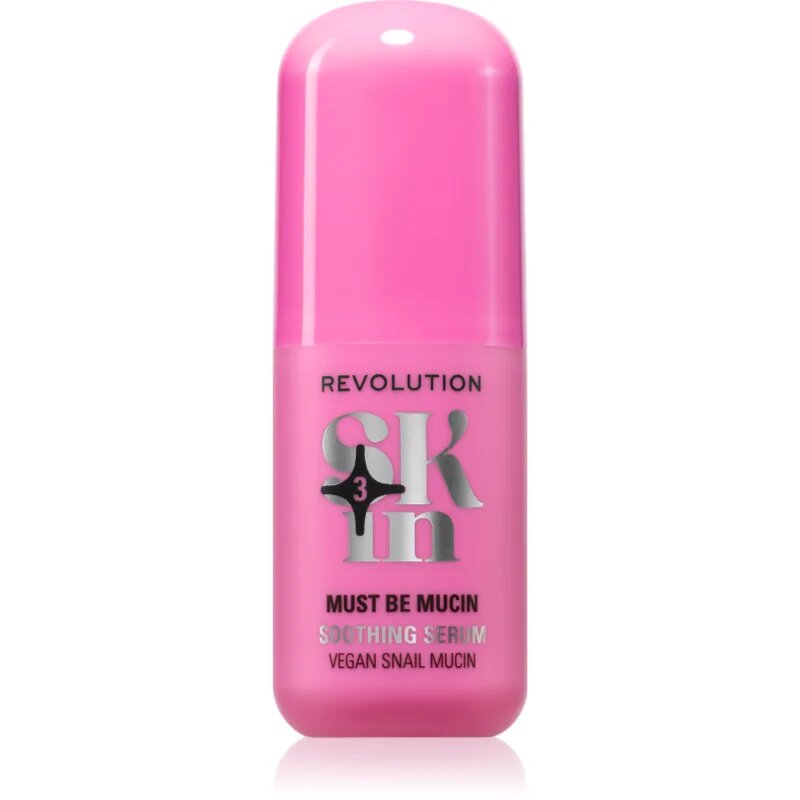 Revolution Skincare Go Gentle Vegan Snail Mucin Soothing Serum pomirjajoči serum z vlažilnim učinkom 30 ml