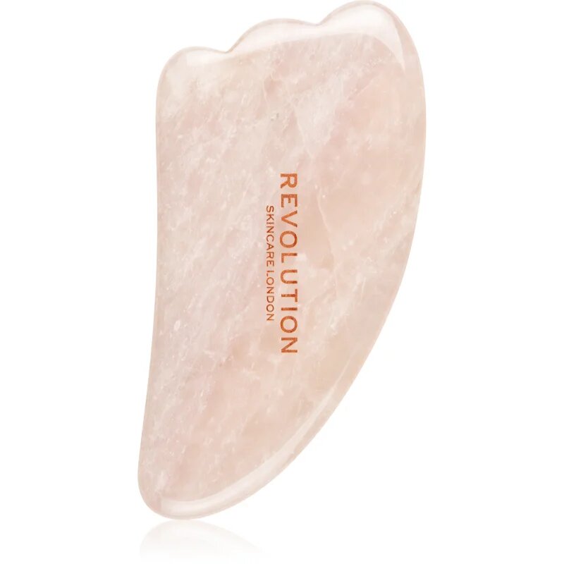 Revolution Skincare Gua Sha Rose Quartz pripomoček za masažo za obraz 1 kos