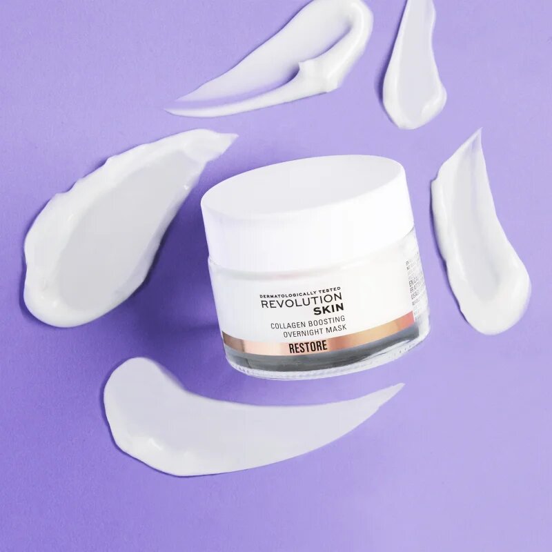 Revolution Skincare Restore Collagen Boosting obnovitvena nočna kremasta maska za podporo proizvajanju kolagena 50 ml