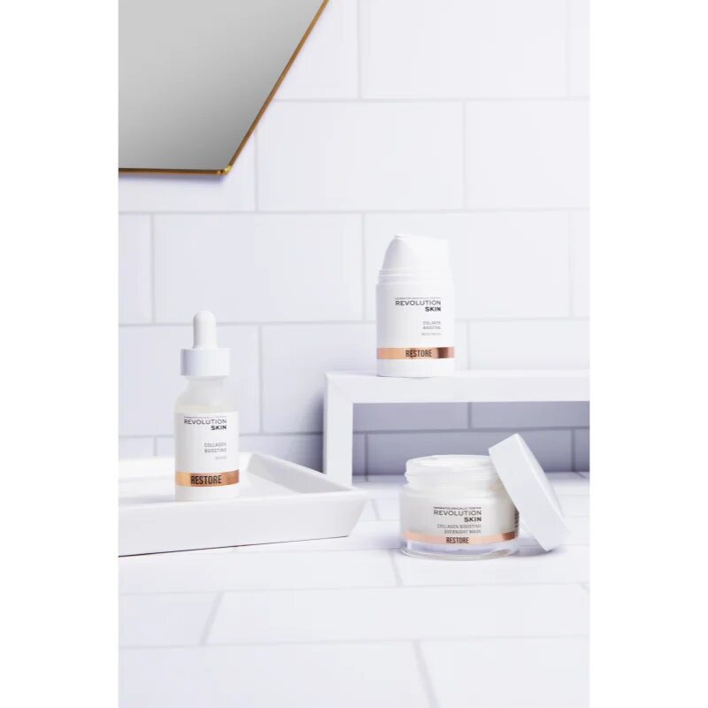 Revolution Skincare Restore Collagen Boosting obnovitvena nočna kremasta maska za podporo proizvajanju kolagena 50 ml