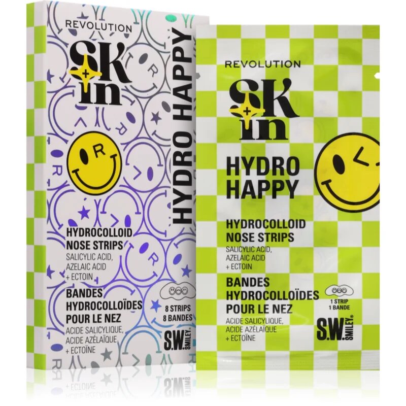 Revolution Skincare S.W.Smiley Skin luščilna maska za nos 8 kos