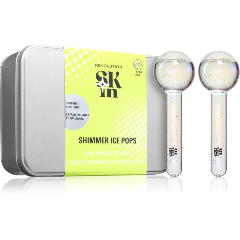 Revolution Skincare Skin Ice Globes pripomoček za masažo za obraz 2 kos