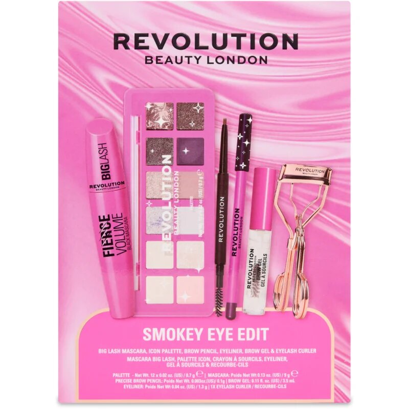 Revolution Smokey Eye Edit darilni set za oči in obrvi za ženske 1 kos