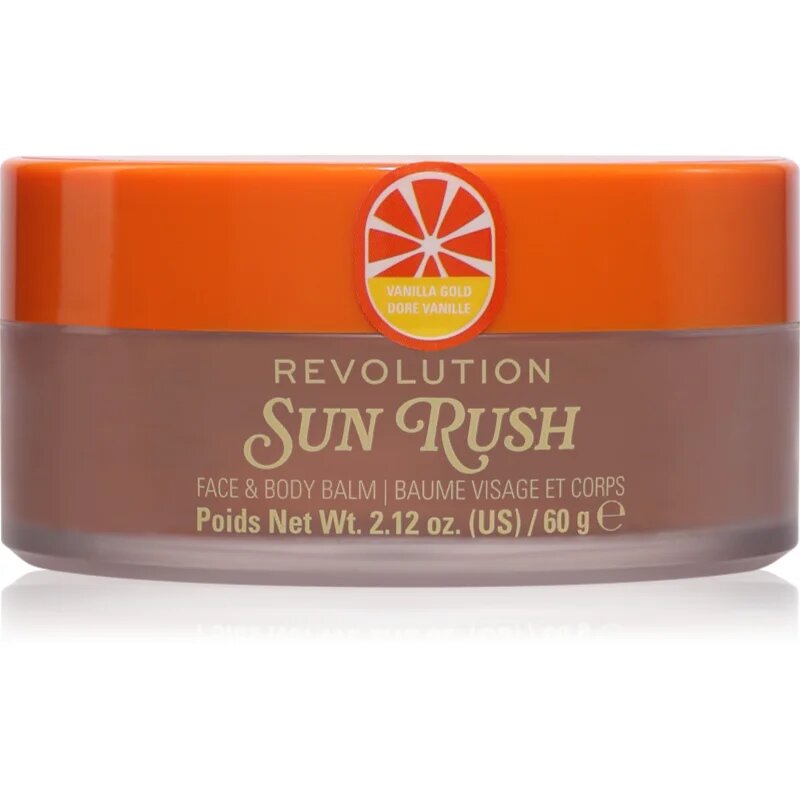 Revolution Sun Rush Face & Body Balm balzam za po sončenju s posvetlitvenim učinkom odtenek Vanilla Gold 60 g