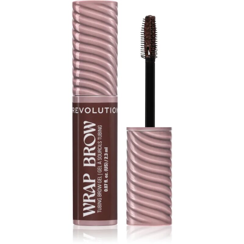 Revolution Wrap Brow Tubing Brow Gel fiksacijski gel za obrvi odtenek Dark Brown 2.3 ml
