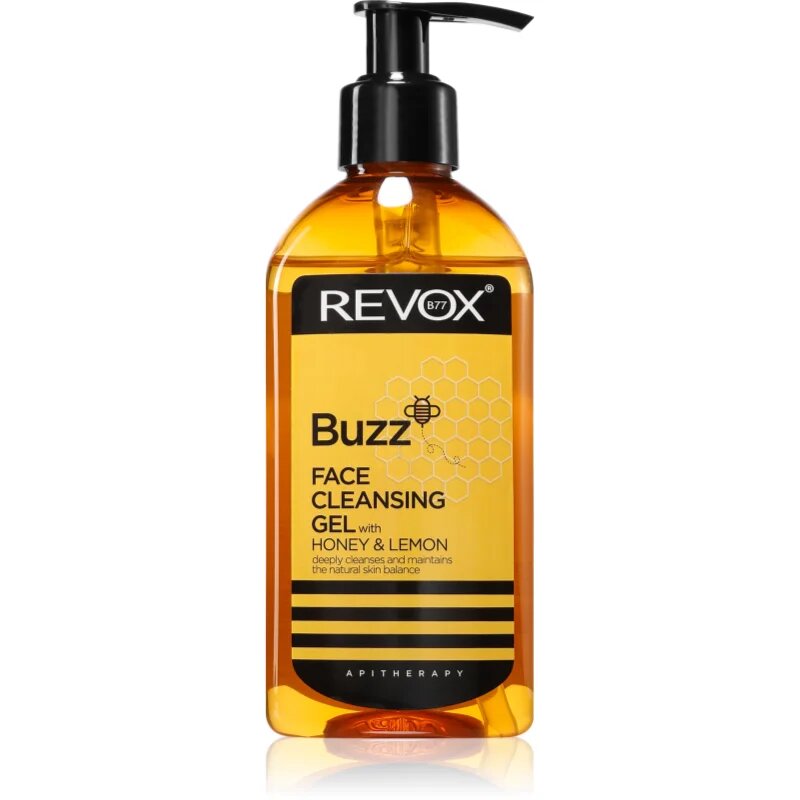 Revox B77 Buzz Face Cleansing Gel poživitveni čistilni gel za obraz Lemon & Honey 180 ml