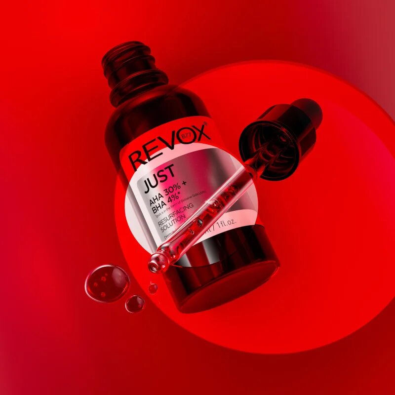 Revox B77 JUST AHA 30% + BHA 4% gladilni eksfoliacijski serum za obnovo površine kože 30 ml
