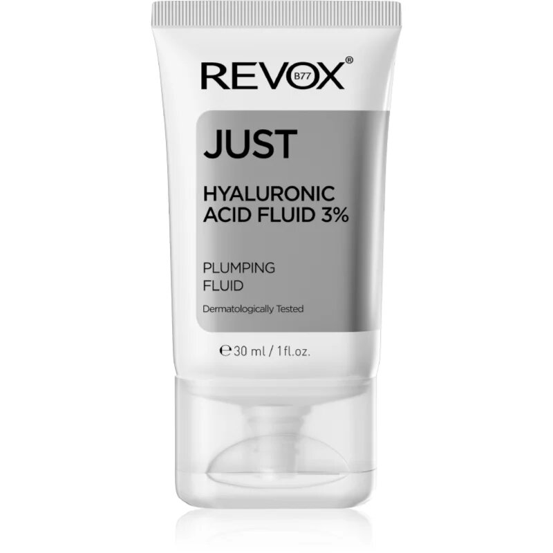 Revox B77 JUST Hyaluronic Acid Fluid 3% lahki vlažilni fluid za obraz 30 ml
