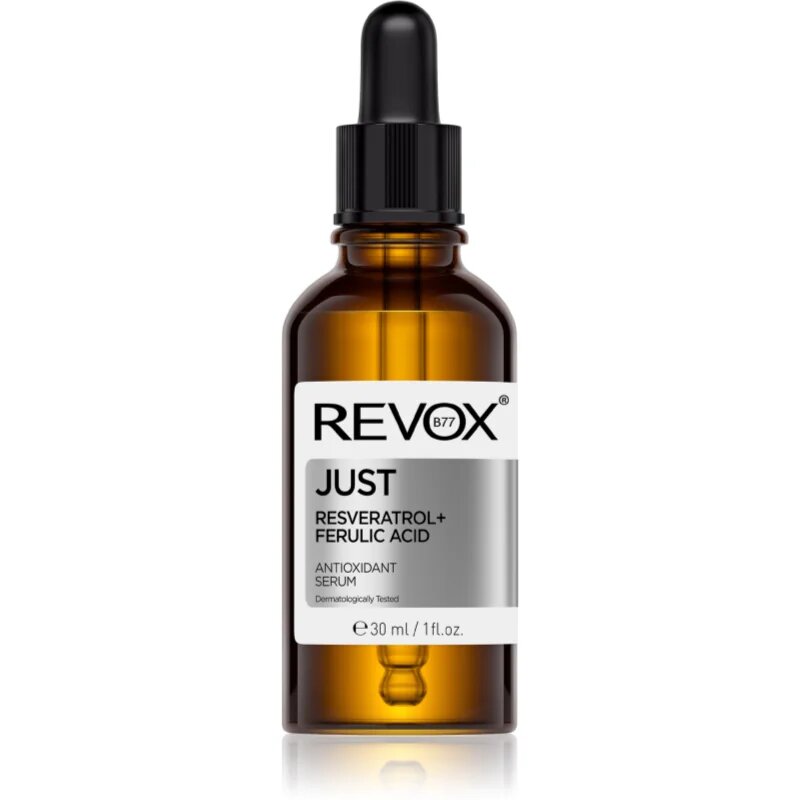 Revox B77 JUST Resveratrol + Ferulic Acid antioksidantni serum za obraz in vrat 30 ml