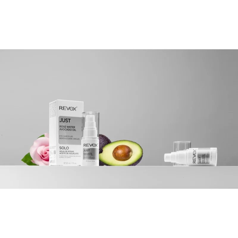 Revox B77 Just Rose Water Avocado Oil Eye Care vlažilni fluid za predel okoli oči proti temnim kolobarjem 30 ml