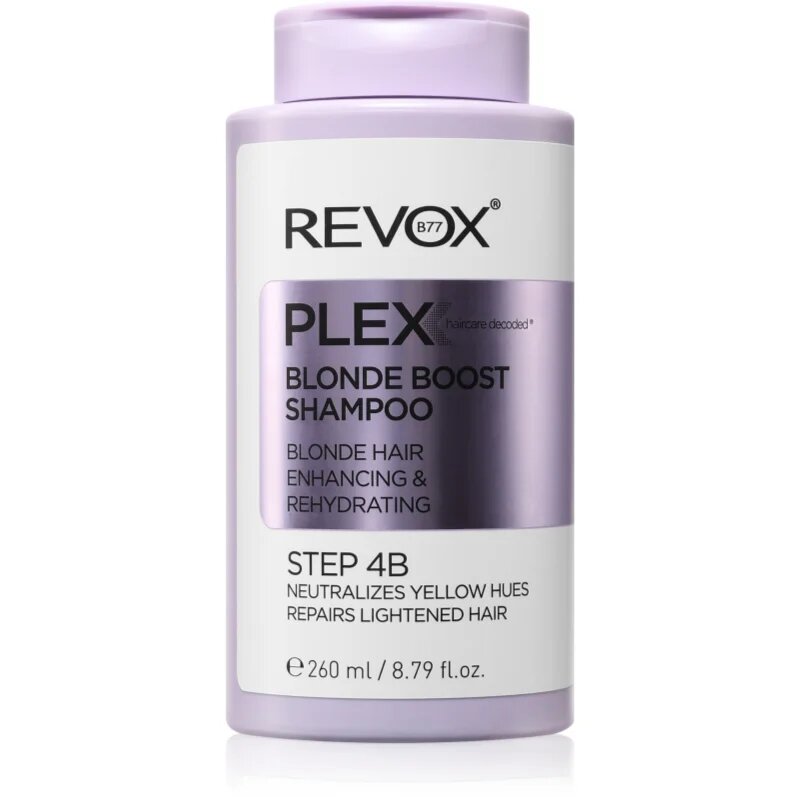 Revox B77 PLEX Blonde Boost Shampoo. Step 4B šampon za nevtralizacijo rumenih tonov za blond lase 260 ml