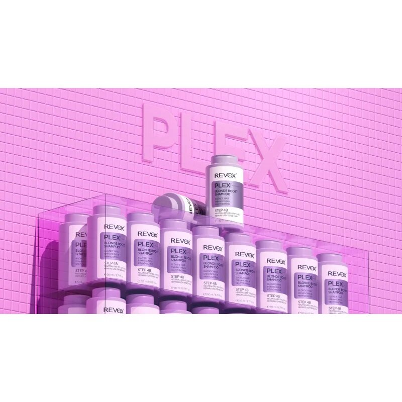 Revox B77 PLEX Blonde Boost Shampoo. Step 4B šampon za nevtralizacijo rumenih tonov za blond lase 260 ml