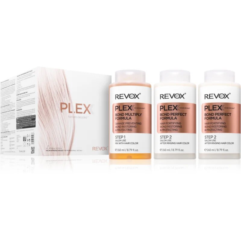 Revox B77 PLEX Hair Rebuilding System Professional Set set za barvane in poškodovane lase za profesionalno uporabo 3x260 ml