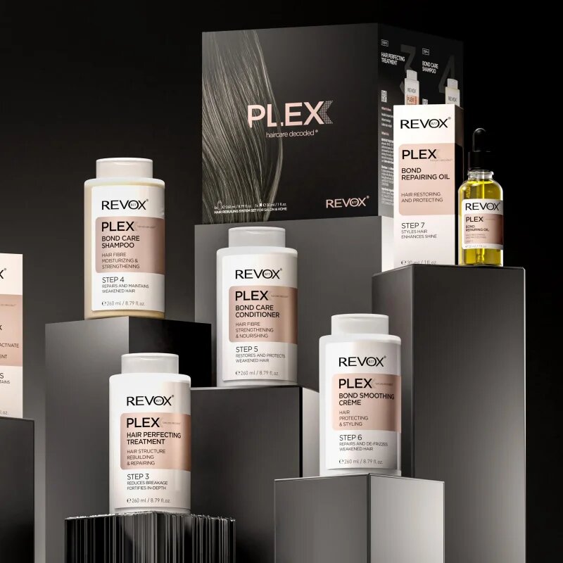 Revox B77 PLEX Hair Rebuilding System Professional Set set za barvane in poškodovane lase za profesionalno uporabo 3x260 ml