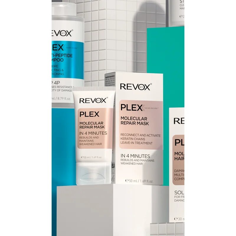 Revox B77 PLEX Molecular Repair Mask obnovitvena maska brez spiranja za lase 50 ml