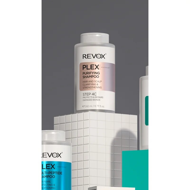 Revox B77 PLEX Purifying Shampoo. Step 4C čistilni šampon za okrepitev poškodovanih las 260 ml
