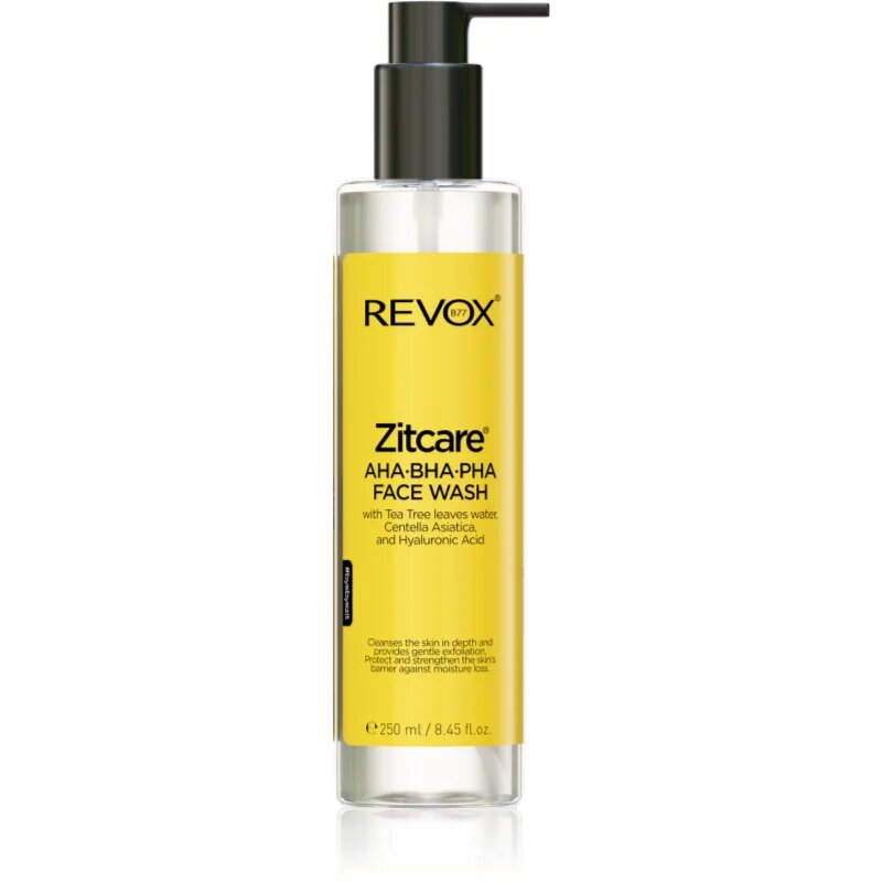 Revox B77 Zitcare AHA BHA PHA Face Wash nežni čistilni gel z učinkom eksfoliacije 250 ml