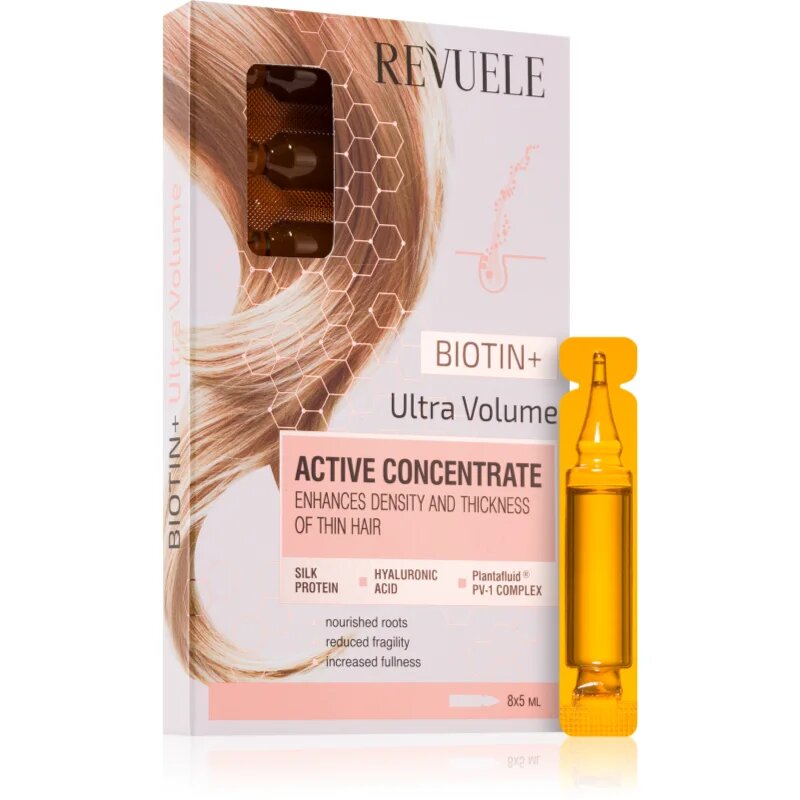 Revuele Active Hair Concentrate Biotin+ Ultra Volume ampule za volumen las 8x5 ml