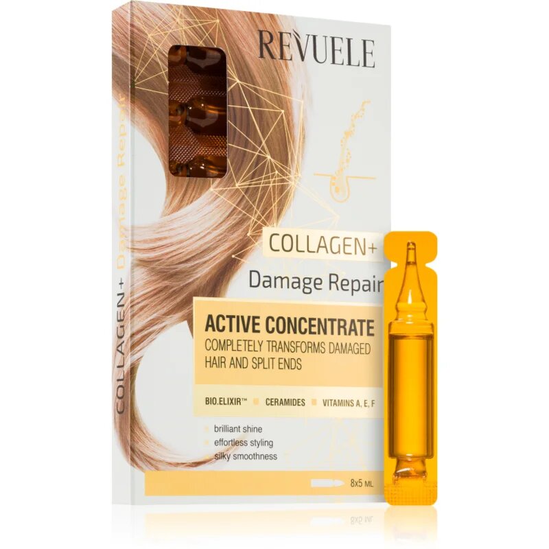 Revuele Active Hair Concentrate Collagen+ Demage Repair ampule za ekstremno poškodovane lase 8x5 ml