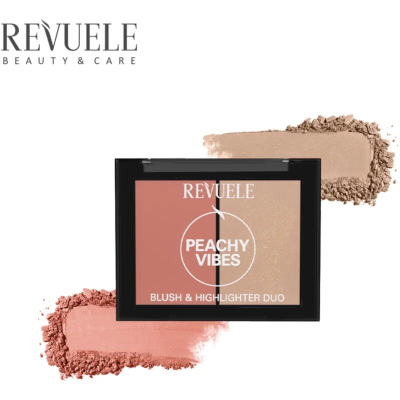Revuele Blush & Highlighter Duo rdečilo z osvetljevalcem odtenek Peachy Vibes 8 g