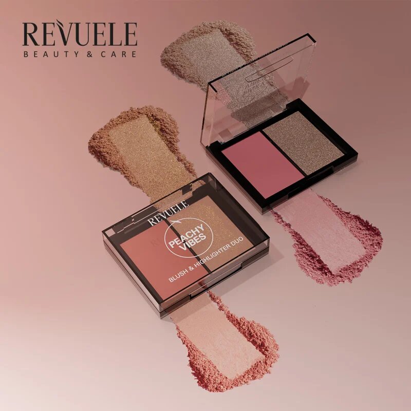 Revuele Blush & Highlighter Duo rdečilo z osvetljevalcem odtenek Peachy Vibes 8 g