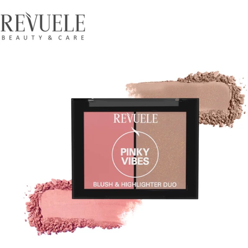 Revuele Blush & Highlighter Duo rdečilo z osvetljevalcem odtenek Pinky Vibes 8 g