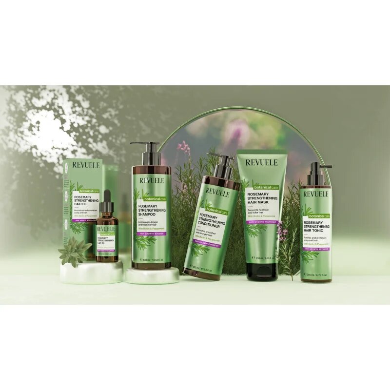 Revuele Botanical Care Rosemary šampon za okrepitev las za pospeševanje rasti las 400 ml