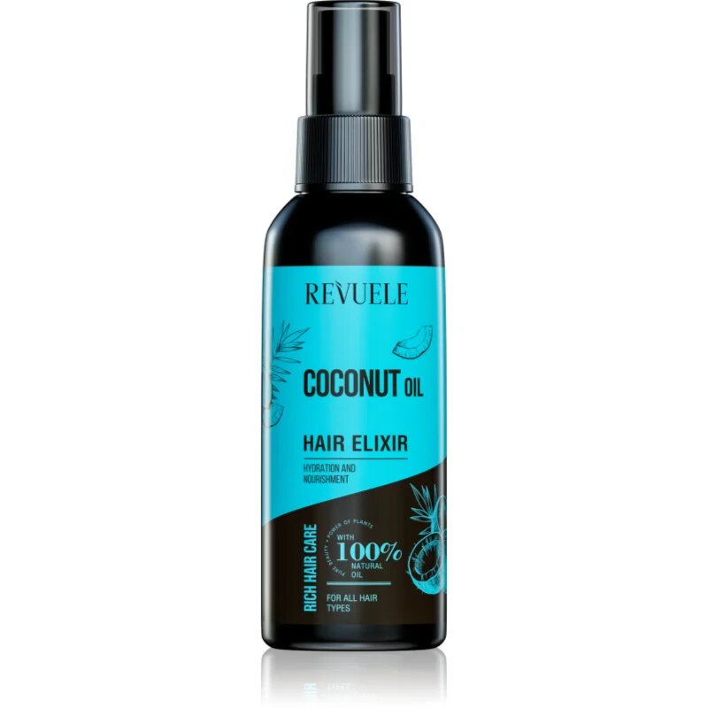 Revuele Coconut Oil Hair Elixir eliksir brez spiranja za toplotno oblikovanje las 120 ml