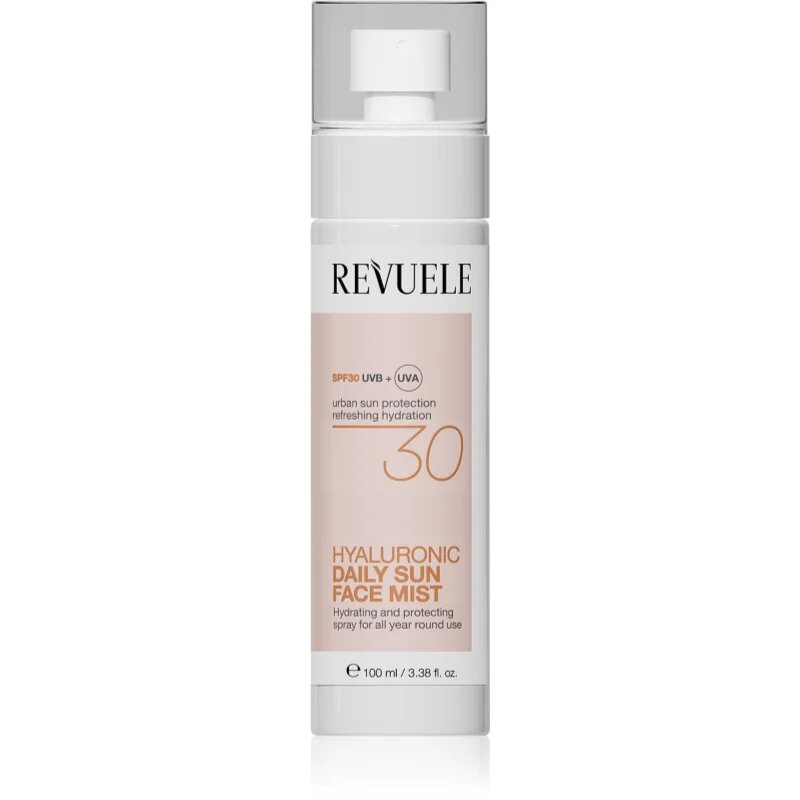 Revuele Daily Sun Hyaluronic Face Mist SPF 30 zaščitna meglica z vlažilnim učinkom SPF 30 100 ml