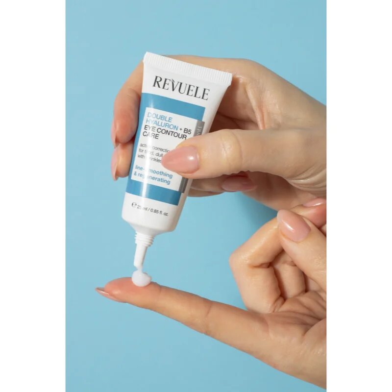 Revuele Double Hyaluron + B5 Eye Contour Care vlažilna krema za predel okoli oči proti gubam 25 ml