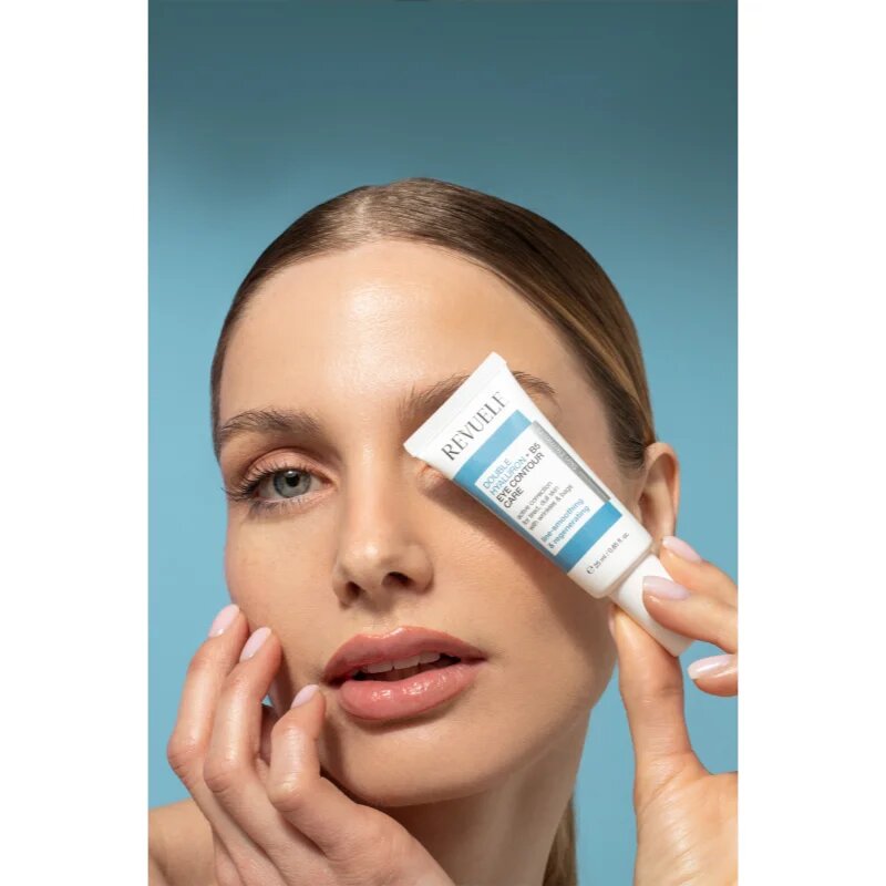 Revuele Double Hyaluron + B5 Eye Contour Care vlažilna krema za predel okoli oči proti gubam 25 ml