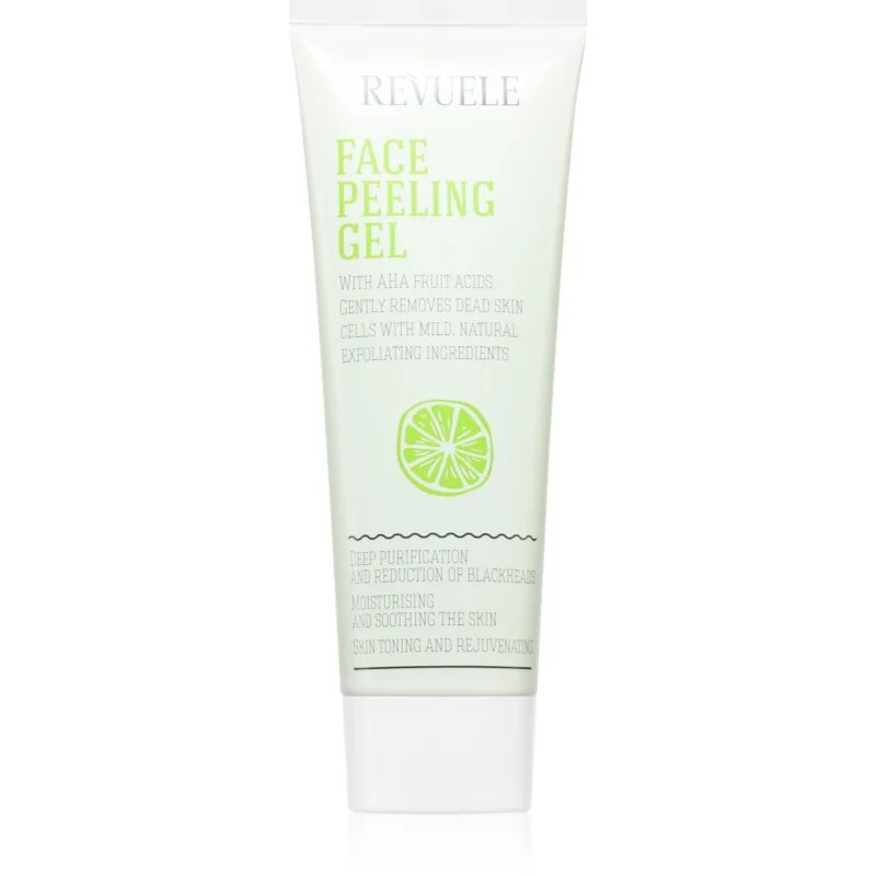 Revuele Face Peeling Gel AHA Fruit Acids čistilni piling za obraz proti črnim pikicam 80 ml