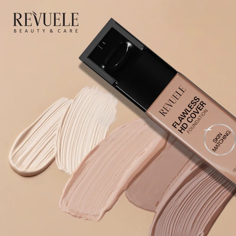 Revuele Flawless HD Cover Foundation lahki tekoči puder za popoln videz odtenek 01 Ivory 33 ml