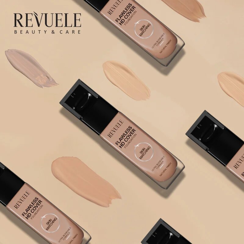 Revuele Flawless HD Cover Foundation lahki tekoči puder za popoln videz odtenek 01 Ivory 33 ml