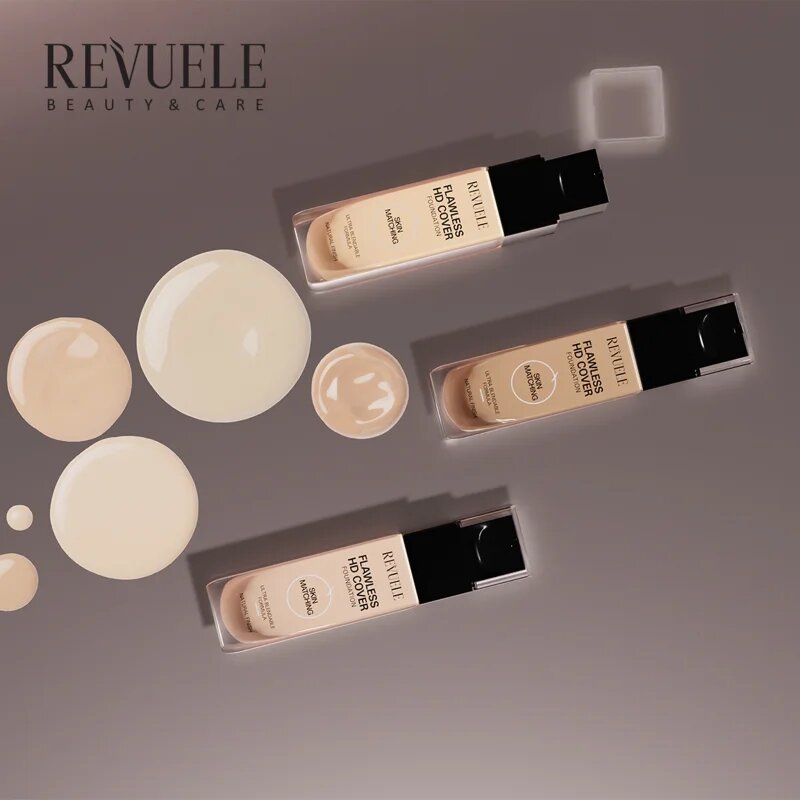 Revuele Flawless HD Cover Foundation lahki tekoči puder za popoln videz odtenek 01 Ivory 33 ml
