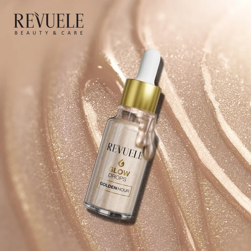 Revuele Glow Drops Golden Hour serum za osvetljevanje za telo in obraz 20 ml