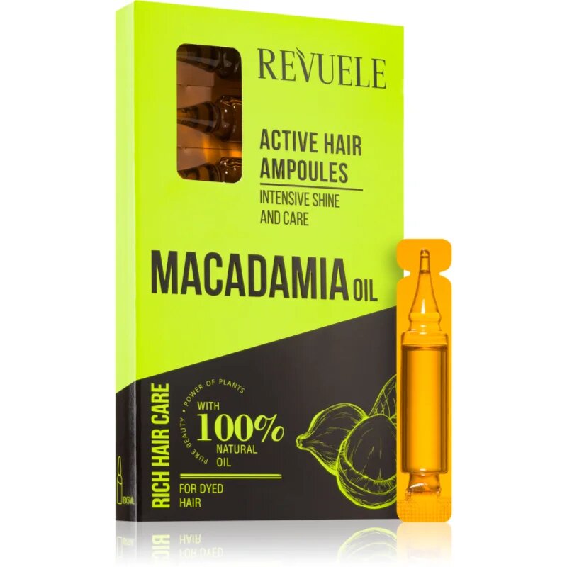 Revuele Macadamia Oil Active Hair Ampoules ampule za barvane lase 8x5 ml