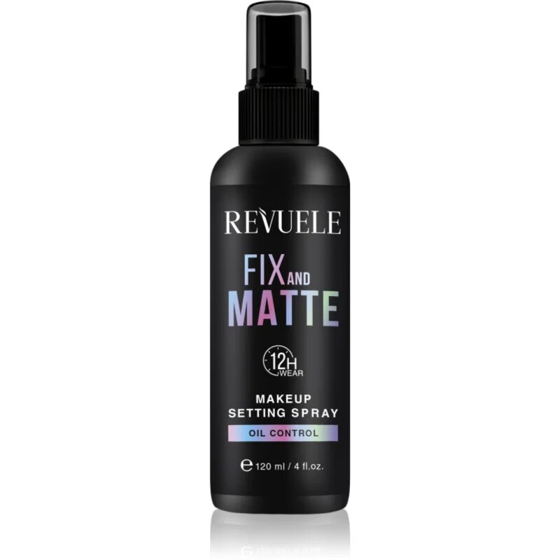 Revuele Makeup Setting Spray Fix And Matte matirajoče pršilo za utrjevanje make-upa 120 ml