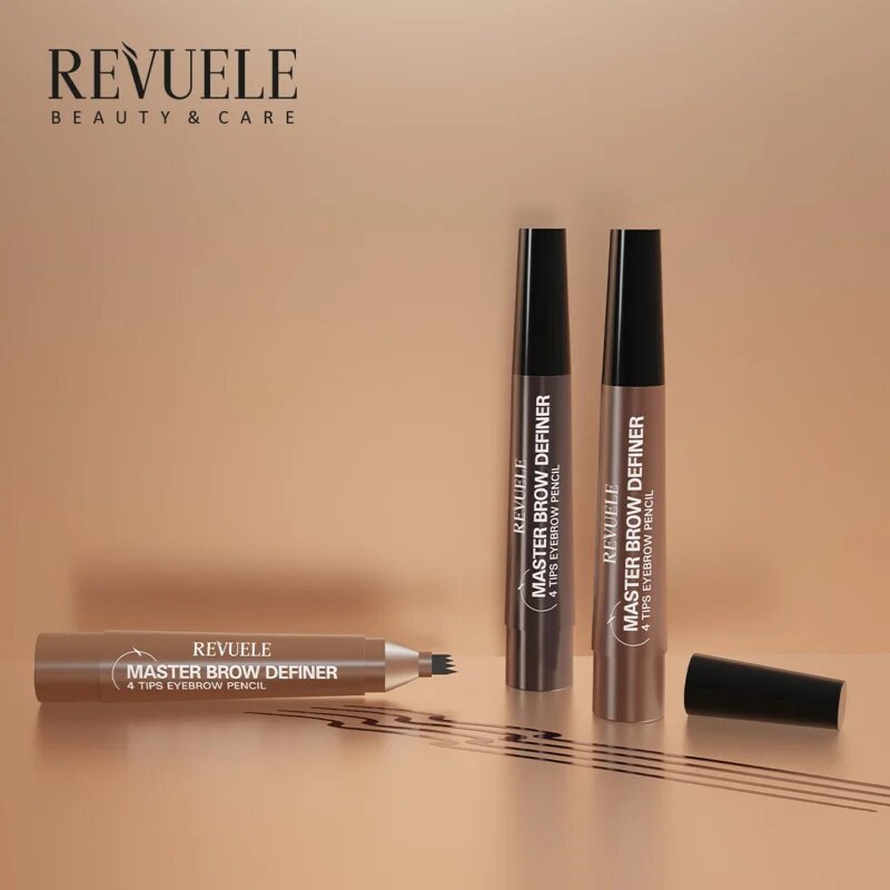 Revuele Master Brow Definer 4 Tips Eyebrow Pencil natančni svinčnik za obrvi odtenek Dark 2.2 ml