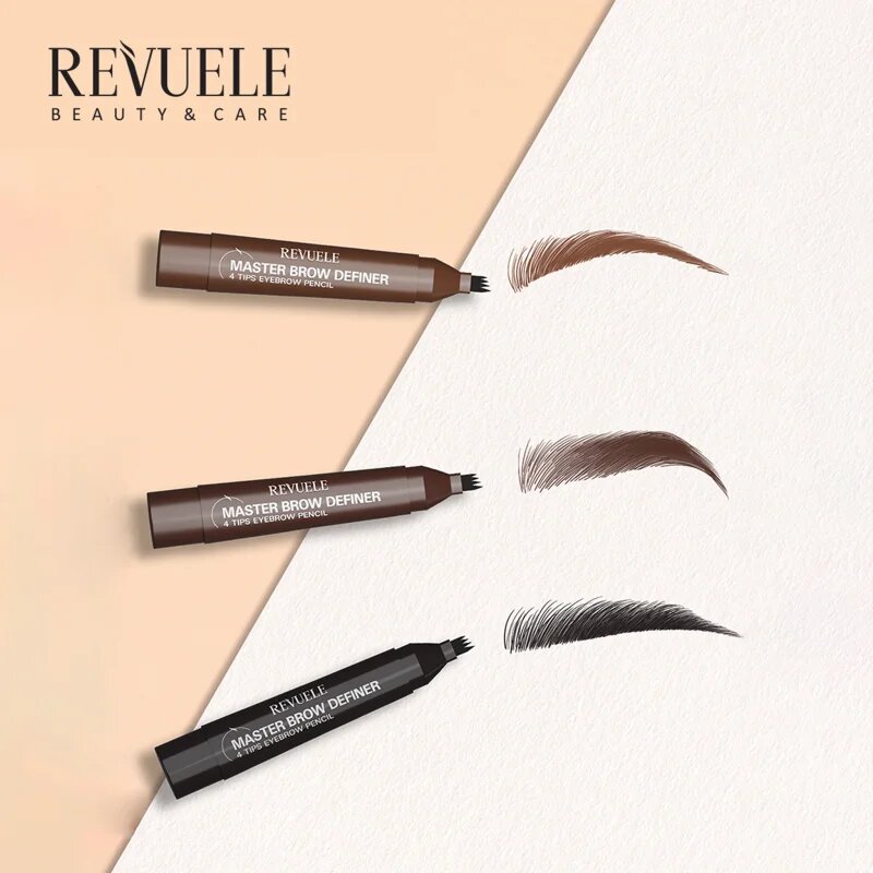 Revuele Master Brow Definer 4 Tips Eyebrow Pencil natančni svinčnik za obrvi odtenek Medium 2.2 ml