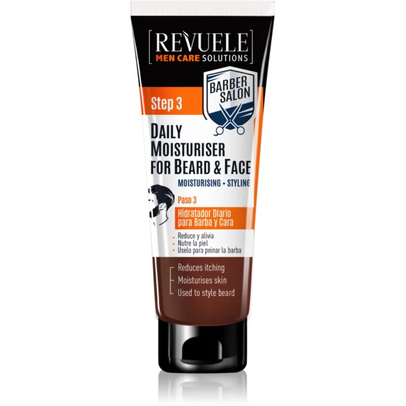 Revuele Men Care Solutions Barber Salon vlažilna krema za obraz in brado 80 ml